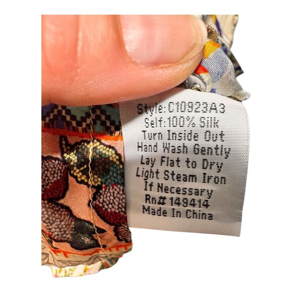 Johnny Was Womens top small? Silk patchwork boho hippie - Picture 5 of 15